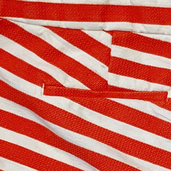 J. Crew Textured Orange White Stripe Shorts - Picture 8 of 10